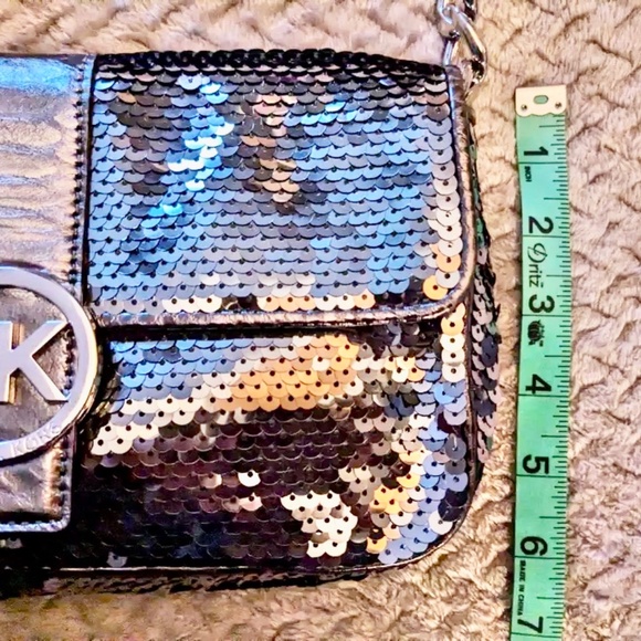 MICHAEL KORS Gunmetal/Dark Silver Sequin Purse - Picture 10 of 13
